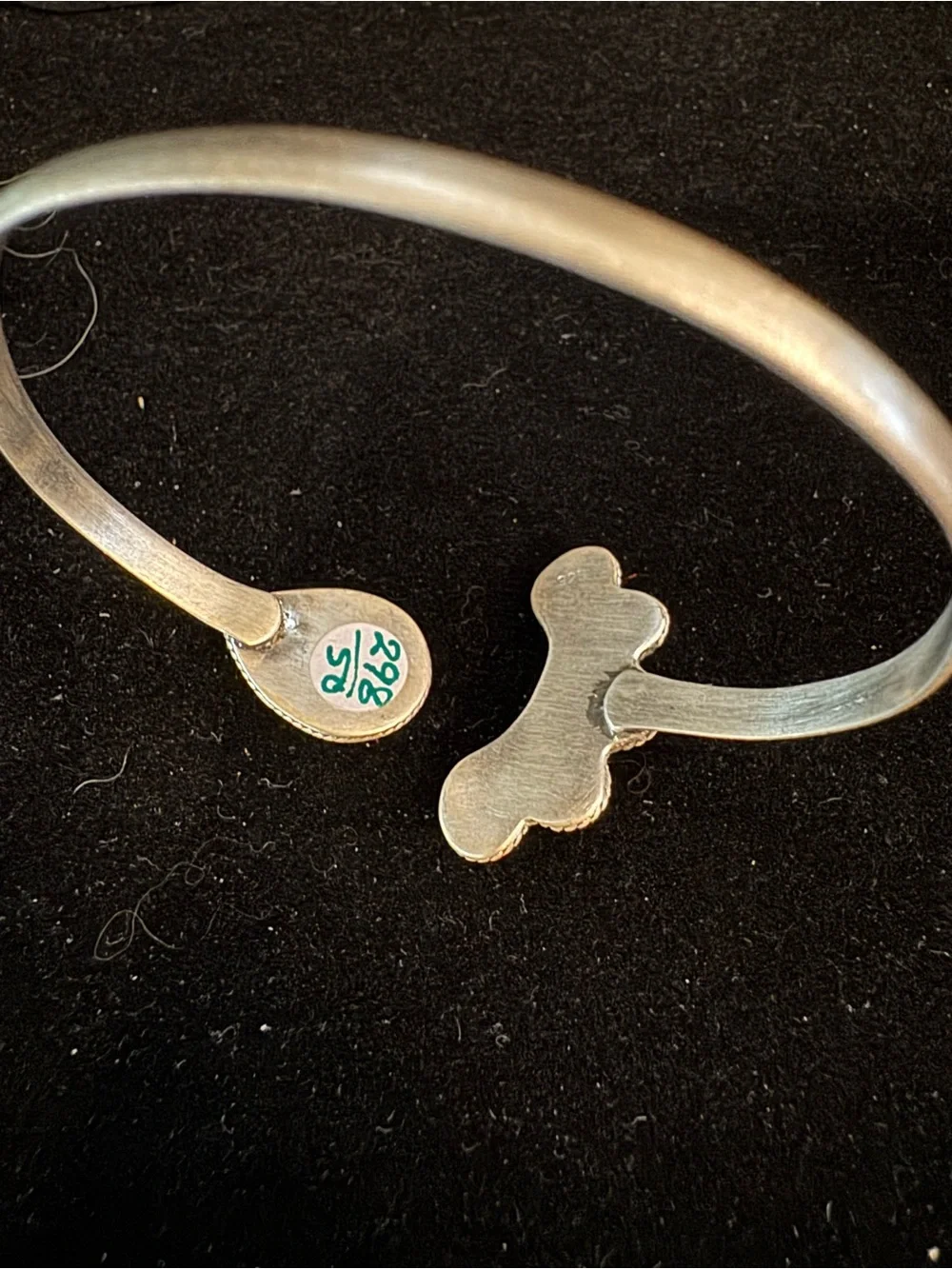 Sterling Silver Cuff Bracelet with Turquoise Teardrop and Paloma turquoise Stone